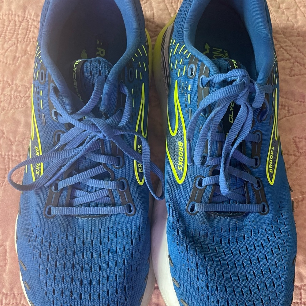 Brooks Glycerin GTS Men’s Running Shoes Size 11.5 D Blue/Neon